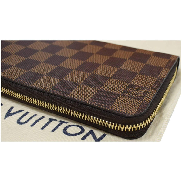 LOUIS VUITTON Damier Ebene Zippy Long Wallet Brown