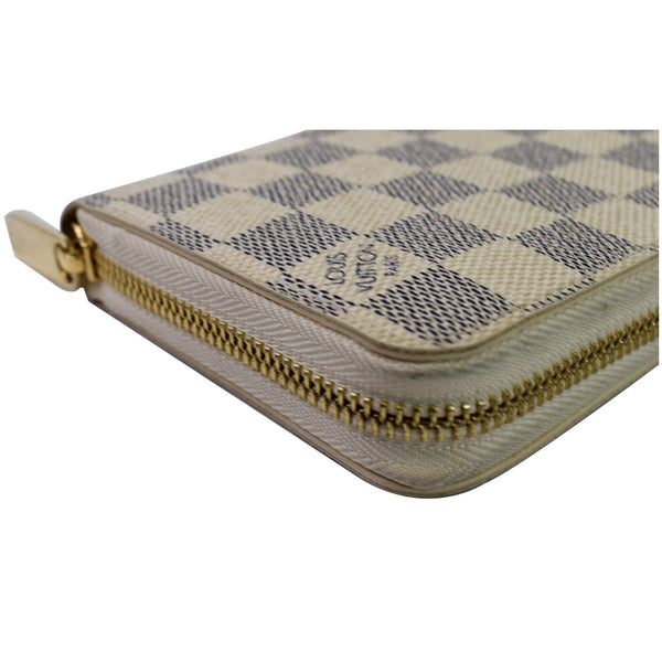 Louis Vuitton Damier Azur Zippy Long Wallet White for sale