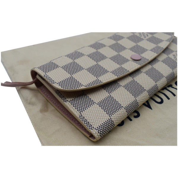 LOUIS VUITTON Emilie Damier Azur Wallet White