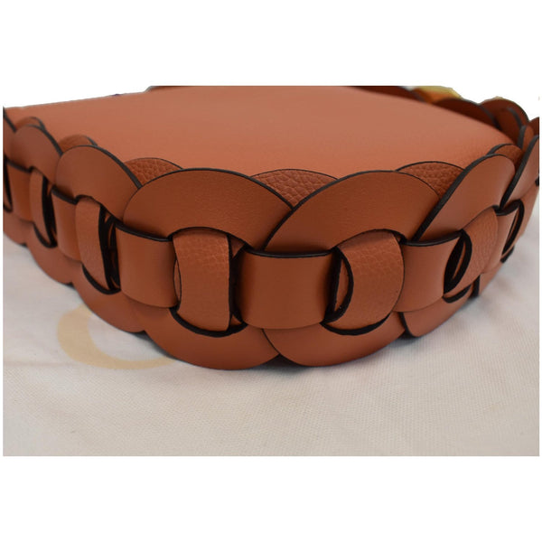 preowned Chloe Darryl Small Grain Leather Bag Orange