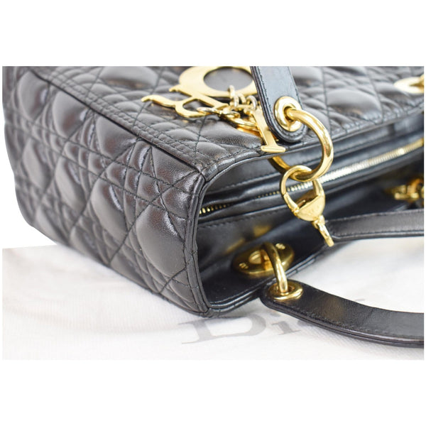 Christian Dior Medium Lady Bag gold hardware