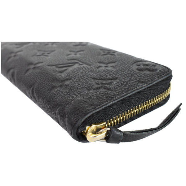 LOUIS VUITTON Clemence Empreinte Leather Wallet Black