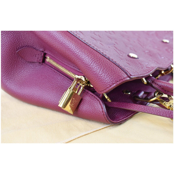 LOUIS VUITTON Montaigne MM Monogram Empreinte Shoulder Bag Raisin
