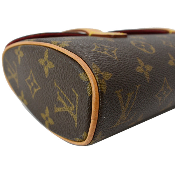 LOUIS VUITTON Sonatine Monogram Canvas Satchel Bag Brown