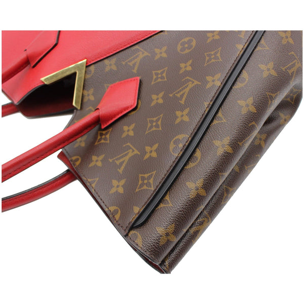 LOUIS VUITTON Kimono Monogram Calfskin Tote Bag Brown/Cerise