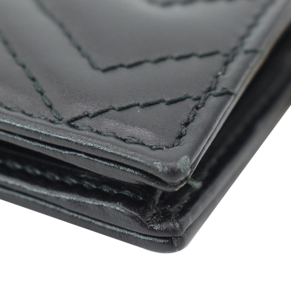 GUCCI Marmont GG Leather Card Case Wallet Black | DDH