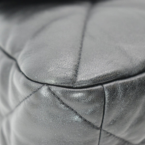 CHANEL 19 Large Flap Quilted Lambskin Leather Shoulder Bag Black