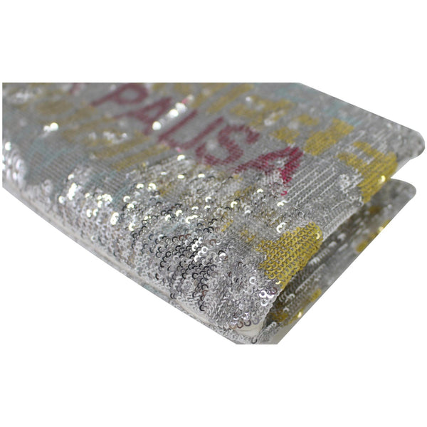 Chanel La Pausa Embroidered Satin Sequin Clutch Bag - side preview | DDH