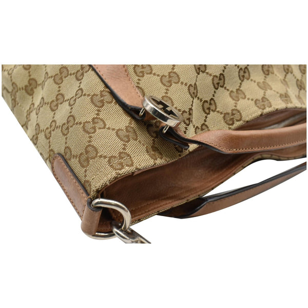 GUCCI Miss GG Original GG Canvas Top Handle Shoulder Bag Beige 323675