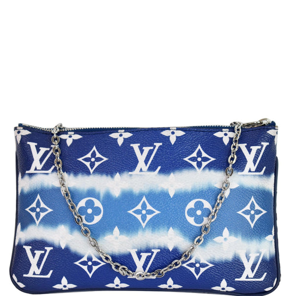 Louis Vuitton Escale Pochette Double Zip Chain Pouch - logo on front