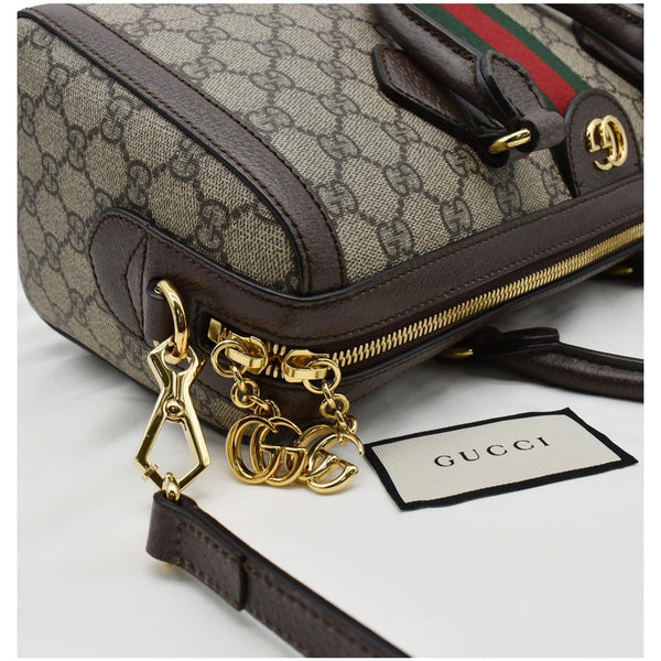 GUCCI Ophidia GG Canvas Medium Top Handle Shoulder Bag Beige 524532