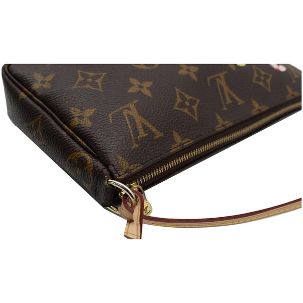 LOUIS VUITTON Murakami Panda Pochette Monogram Canvas Accessoires Pouch Brown