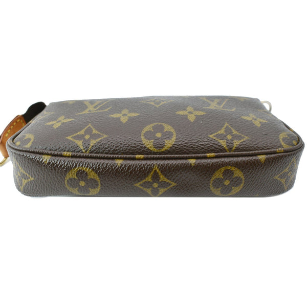 LOUIS VUITTON Mini Pochette Monogram Canvas Accessoires Pouch Brown