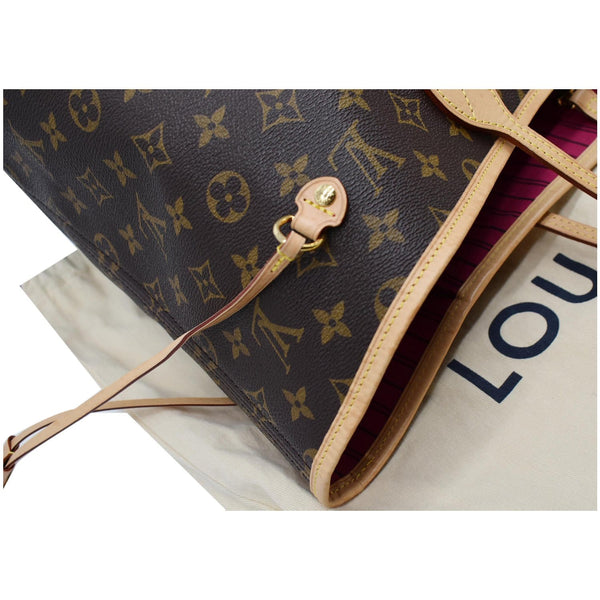 LOUIS VUITTON Neverfull GM Monogram Canvas Tote Shoulder Bag Fuchsia