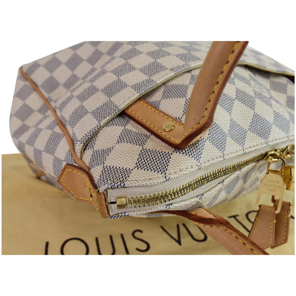 Louis Vuitton Figheri PM Damier Azur Shoulder Bag - corner focused look
