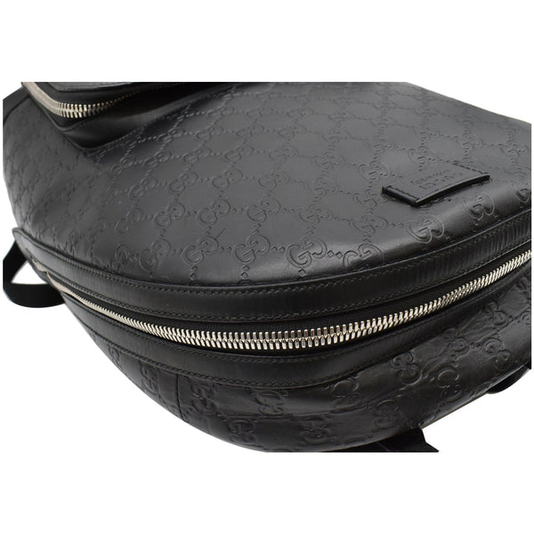 Preowned Gucci GG Signature Leather Backpack Bag Black