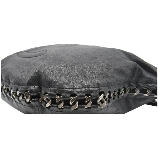 CHANEL Modern Chain Calfskin Leather Hobo Bag Black