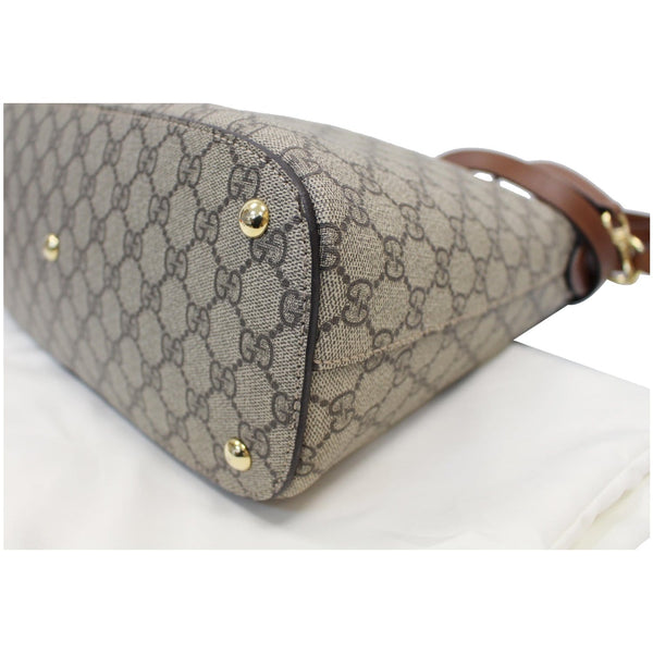 GUCCI Linea A Supreme Coated Canvas Hobo Shoulder Bag Beige 414930 - 15% OFF