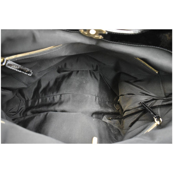 CHANEL 31 Large Leaves Printed Leather Shopping Shoulder Bag Black