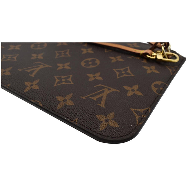 LOUIS VUITTON Neverfull GM Monogram Canvas Pochette Wristlet Pouch Brown