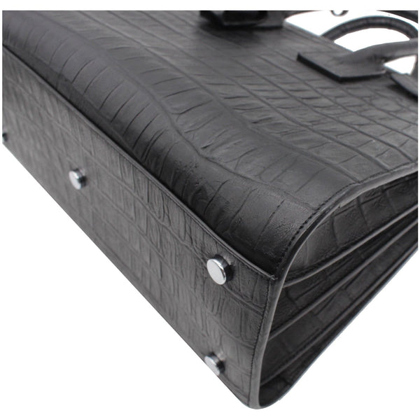 Yves Saint Laurent Sac de Jour Crocodile Leather Satchel - bottom preview