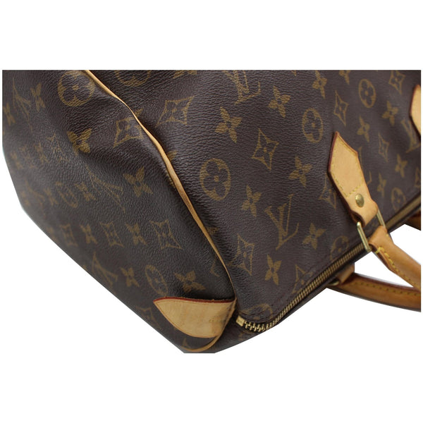 LOUIS VUITTON Speedy 35 Monogram Canvas Satchel Bag Brown