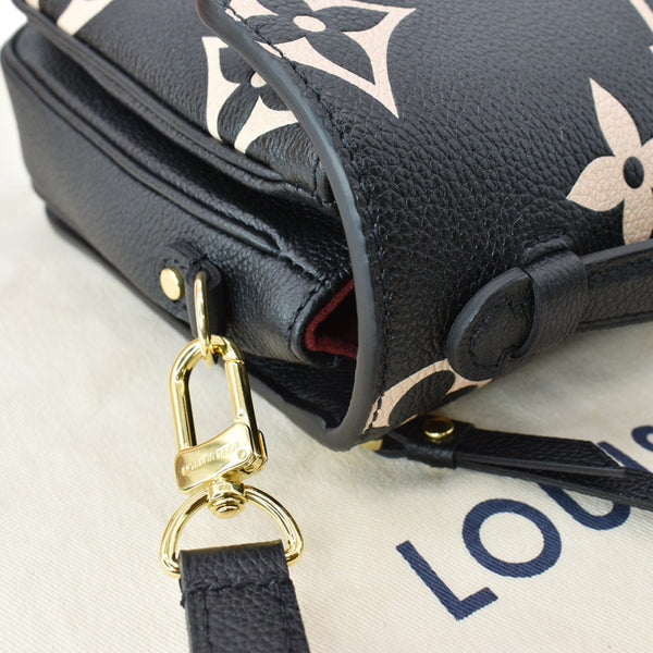 LOUIS VUITTON Metis Pochette Bicolor Empreinte Leather Crossbody Bag Black