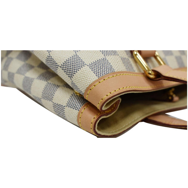 LOUIS VUITTON Hampstead PM Damier Azur Shoulder Bag White