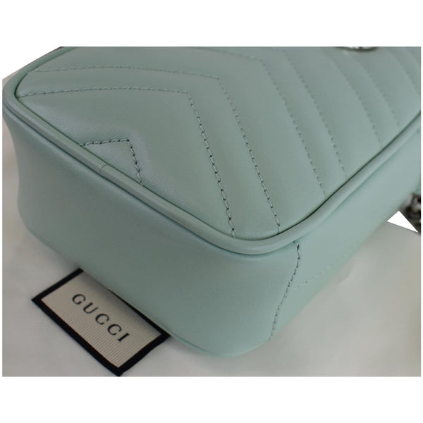 GUCCI GG Marmont Mini Matelasse Leather Corssbody Bag Mint 598597