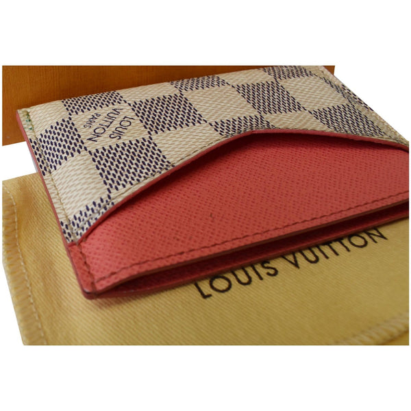 Louis Vuitton Damier Azur Card Holder White For Women - lv pouch