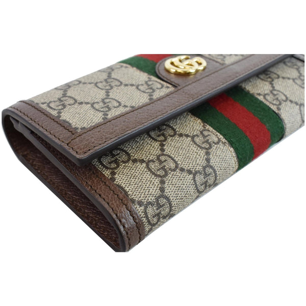 GUCCI Ophidia GG Continental Supreme Canvas Wallet Beige 523153