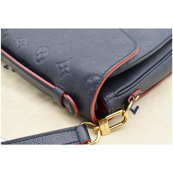 LOUIS VUITTON Metis Pochette Empreinte Leather Crossbody Bag Navy Blue