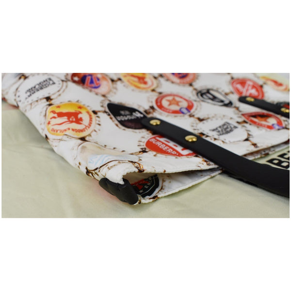 BURBERRY Flat Printed Large Nylon Tote Bag White Multi - 20% OFF