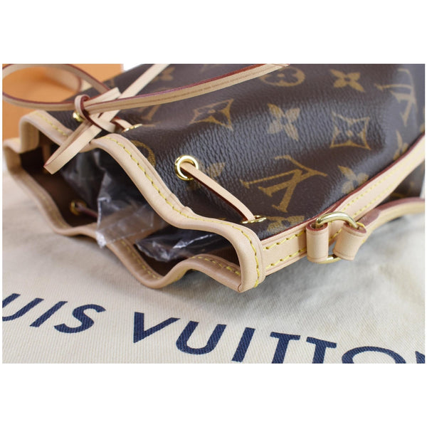 LOUIS VUITTON Nano Noe Monogram Canvas Crossbody Bag Brown