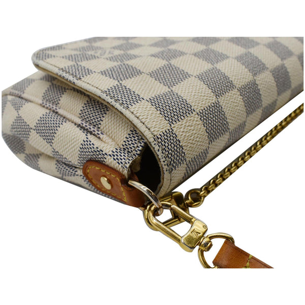 LOUIS VUITTON Favorite MM Damier Azur Crossbody Bag White
