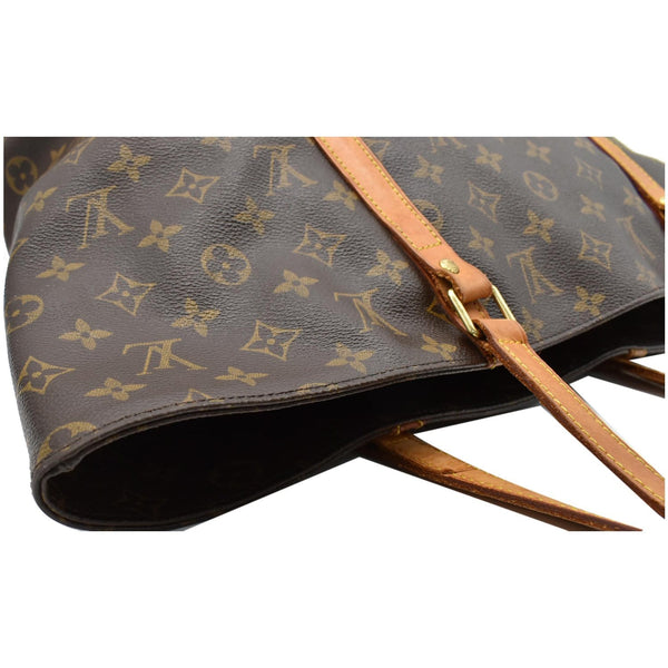 LOUIS VUITTON Sac GM Monogram Canvas Shopping Tote Bag Brown