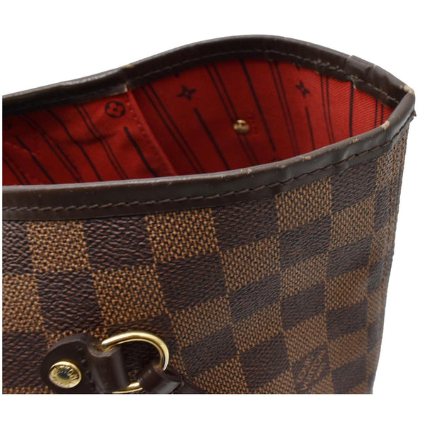LOUIS VUITTON Neverfull GM Damier Ebene Tote Bag Brown