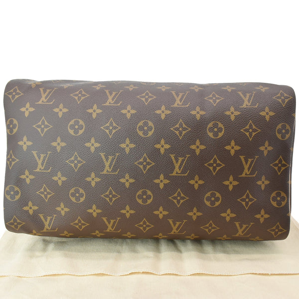 LOUIS VUITTON Speedy 35 Monogram Canvas Satchel Bag Brown