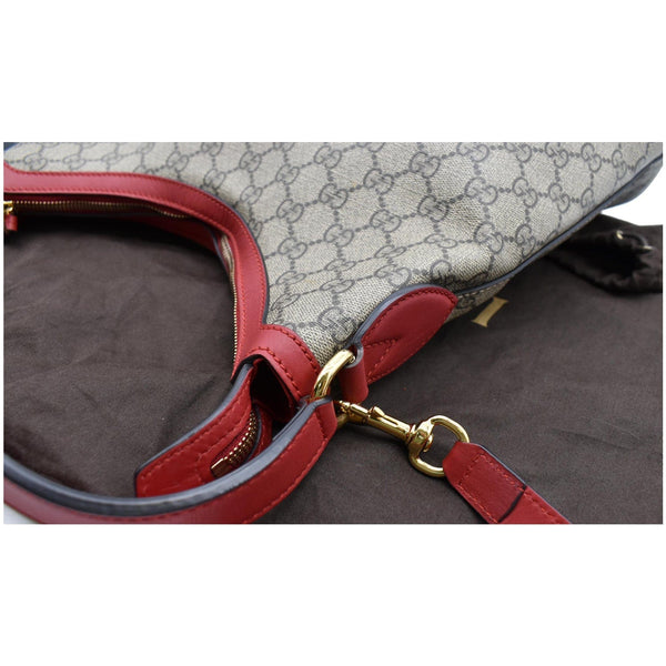 GUCCI Linea A Supreme Coated Canvas Hobo Shoulder Bag Beige 414930