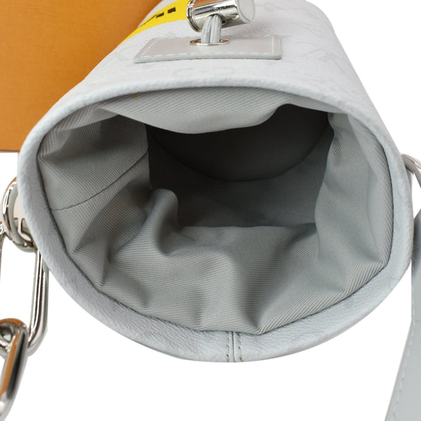 LOUIS VUITTON Chalk Nano Monogram Canvas Crossbody Bag White