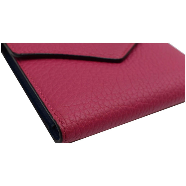 CHRISTIAN DIOR Diorissimo Compact Grained Leather Wallet Pink