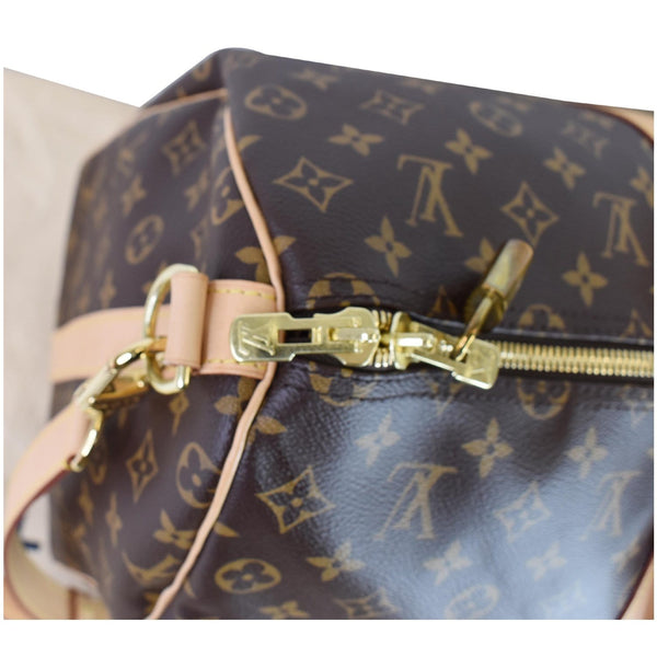 LOUIS VUITTON Keepall 50 Bandouliere Monogram Canvas Travel Bag Brown