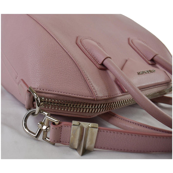 GIVENCHY Antigona Small Goatskin Leather Shoulder Bag Rose Pink