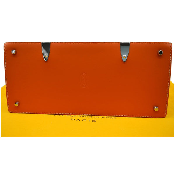 GOYARD Saigon MM Chevron Print Coated Canvas Top Handle Shoulder Bag Orange