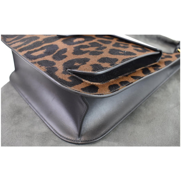 TOM FORD T-Twist Medium Calf Hair Crossbody Bag Leopard-Print