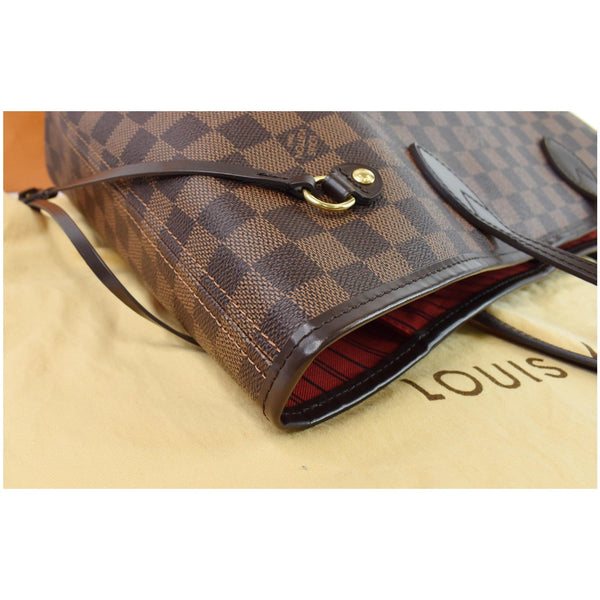 LOUIS VUITTON Neverfull MM Damier Ebene Shoulder Bag Brown