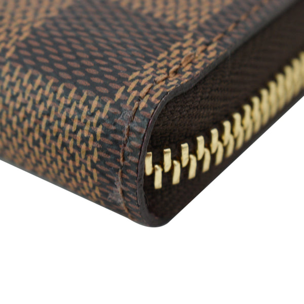 LOUIS VUITTON Clemence Monogram Canvas Zippy Wallet Brown