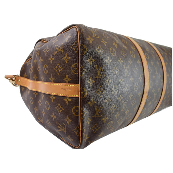 LOUIS VUITTON Keepall Bandouliere 55 Monogram Canvas Travel Bag Brown