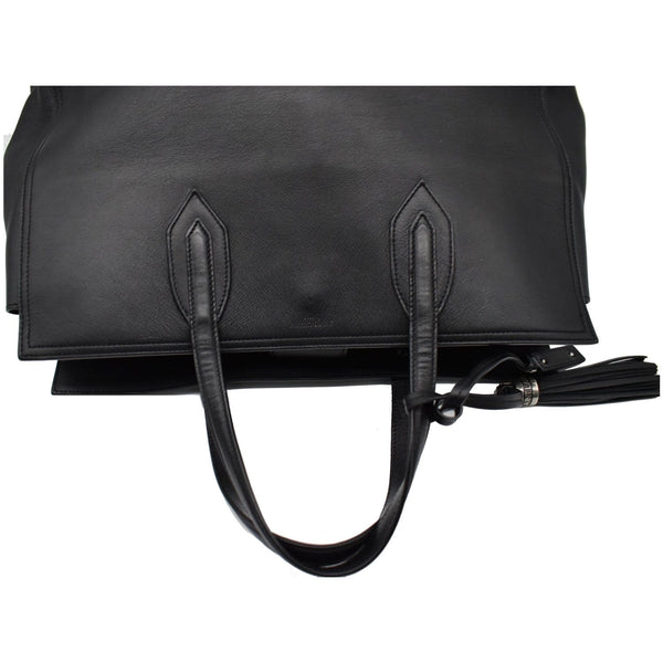 YVES SAINT LAURENT Amber Medium Leather Tote Bag Black