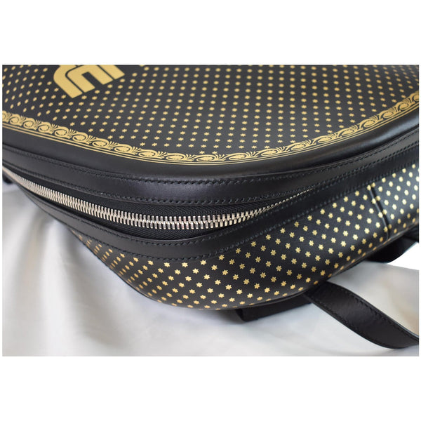 GUCCI Guccy Magnetismo Leather Backpack Bag Black 419584